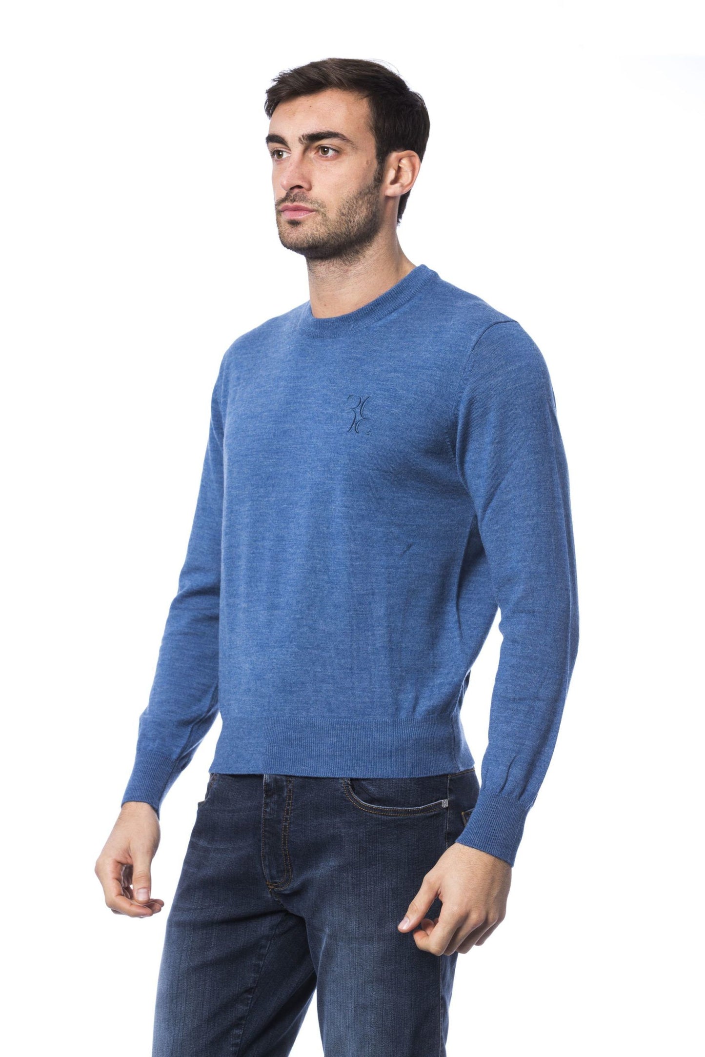 Elegant Embroidered Merino Wool Sweater