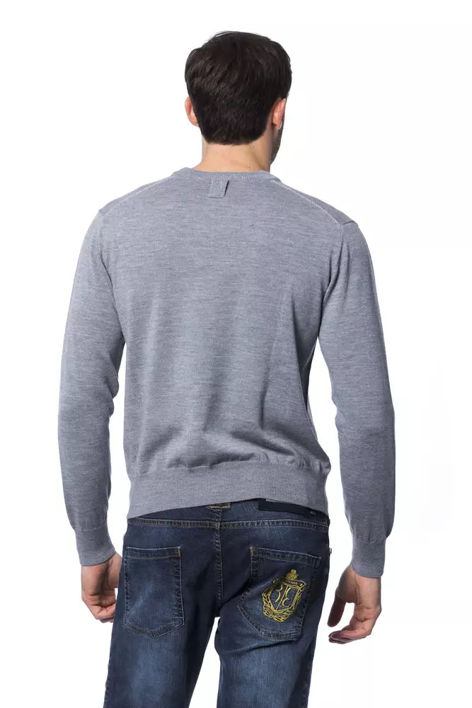 Elegant Embroidered Merino Wool Sweater