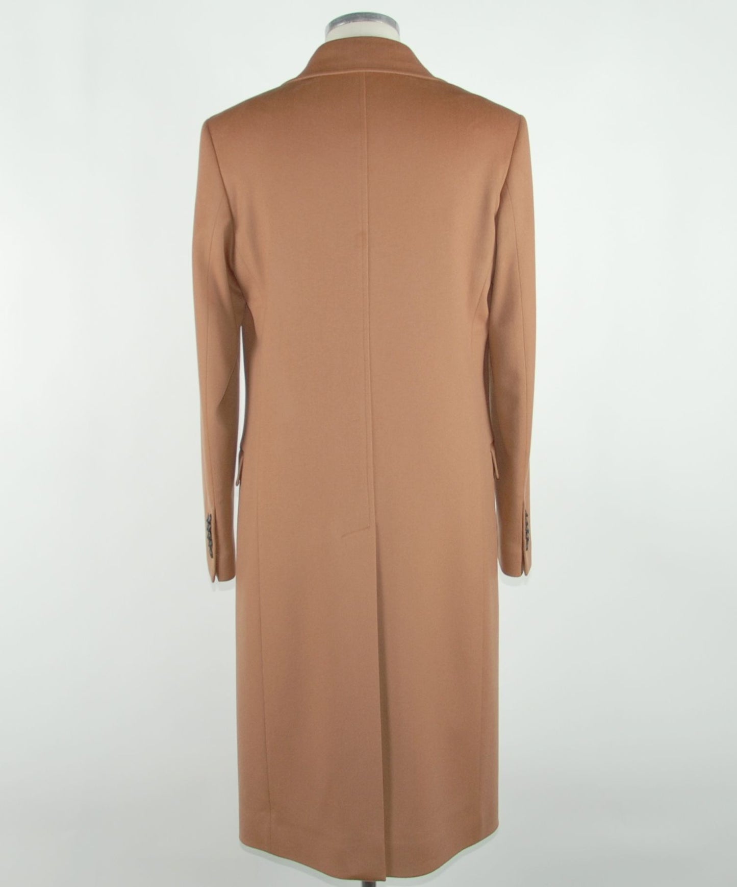 Elegant Virgin Wool Brown Jacket