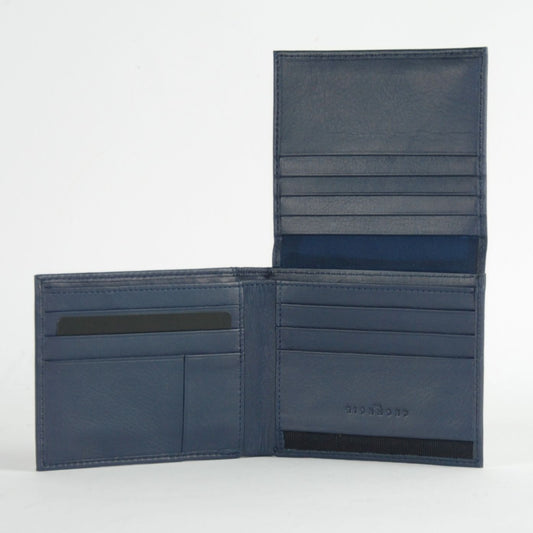 Navy Blue Calfskin Leather Wallet