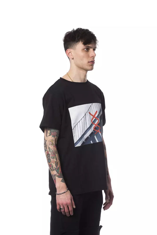 Monochrome Urban Tee with Artistic Flair