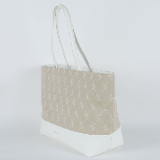 Elegant Diane Shopping Bag in Pristine White