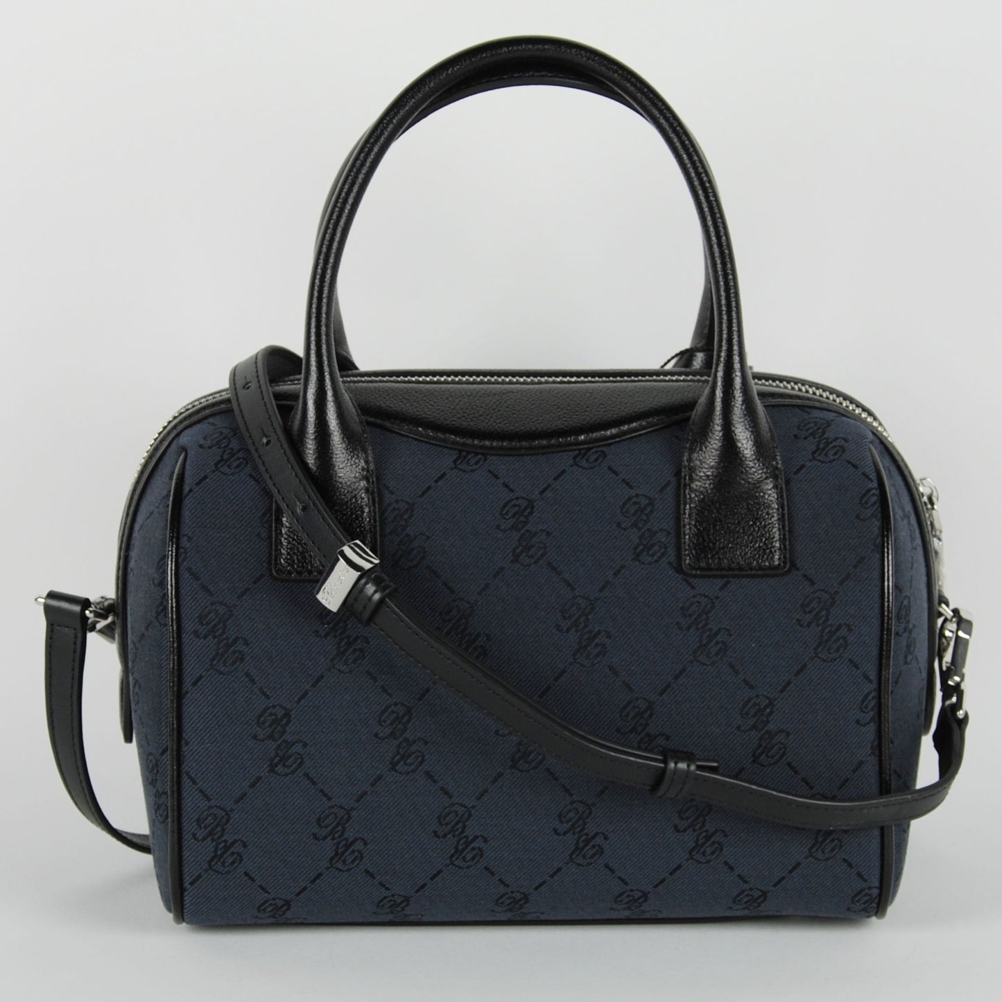Elegant Black Bowling Style Handbag