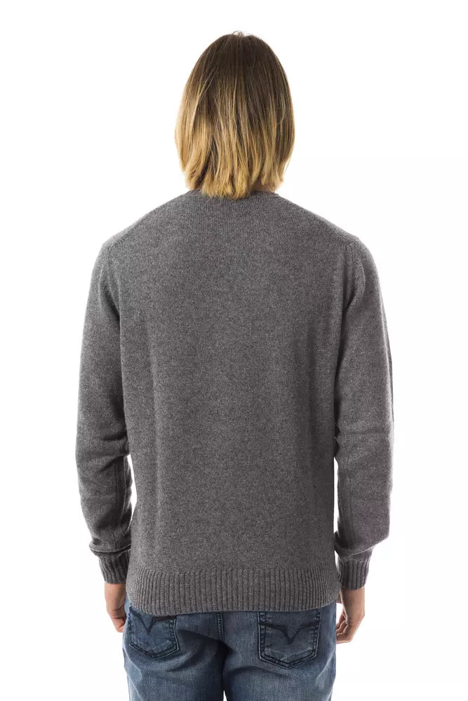 Elegant Embroidered Wool-Cashmere Sweater
