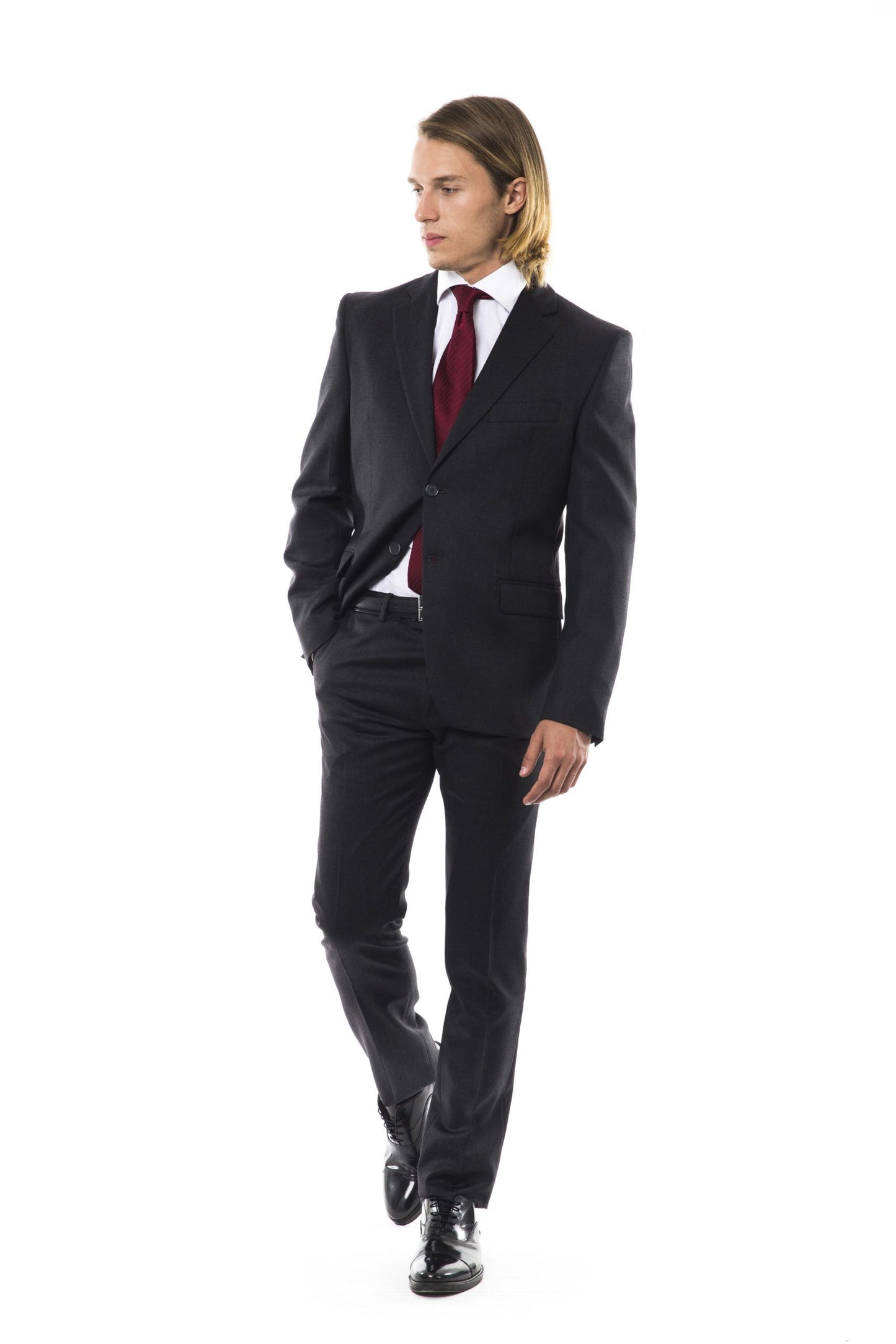 Elegant Slim Fit Wool Suit Set