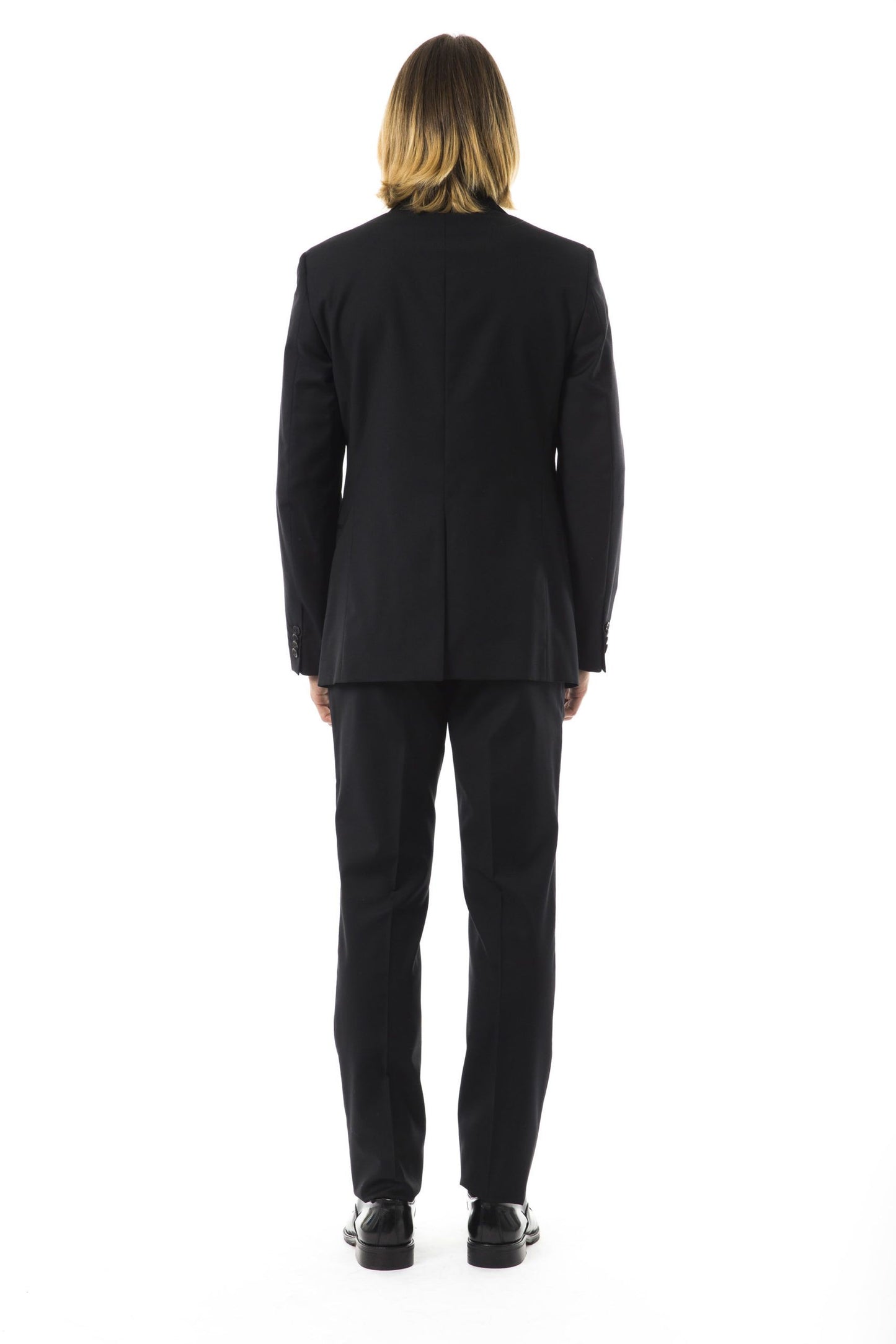 Elegant Virgin Wool Slim Suit Set