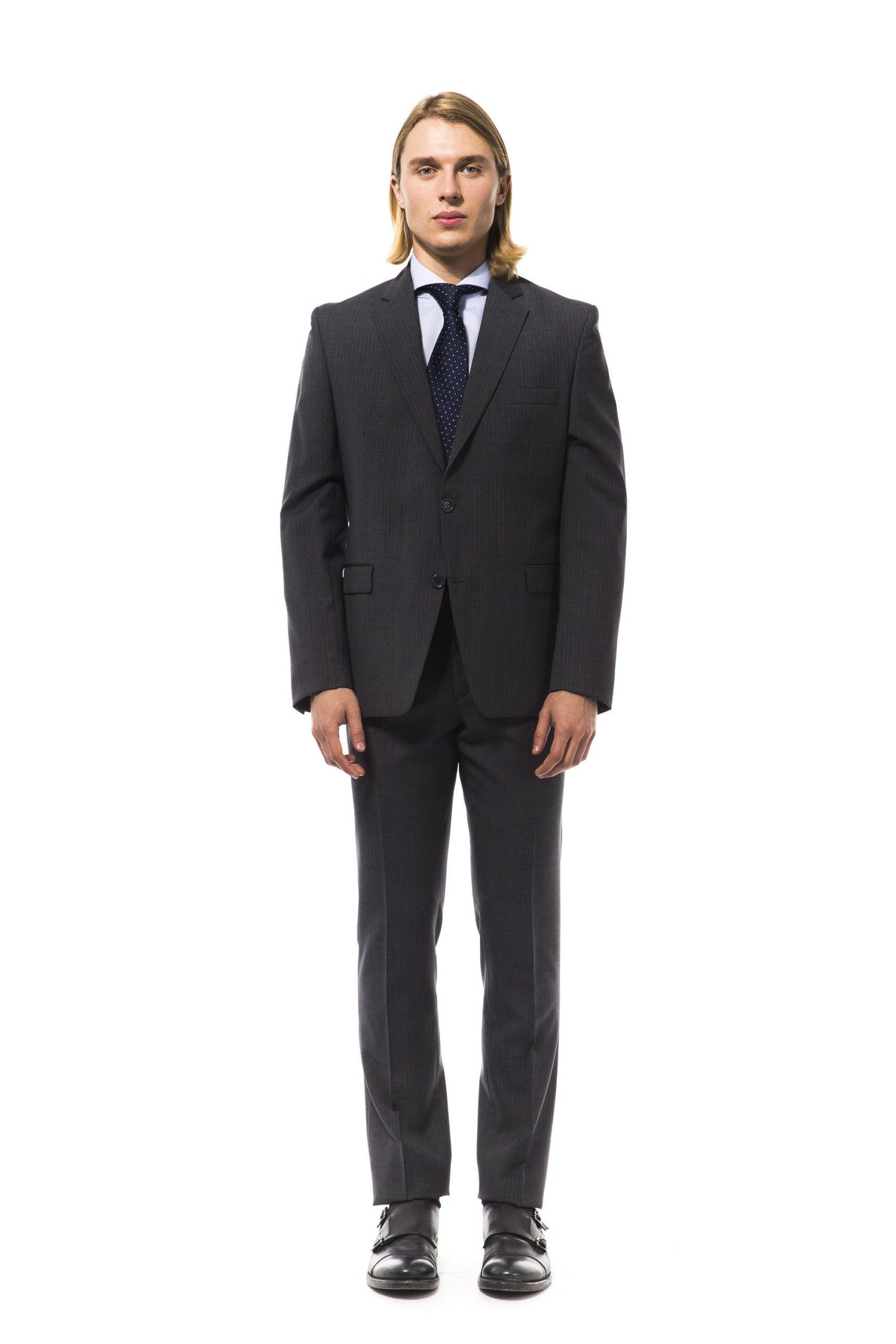 Elegant Slim Fit Wool Suit Ensemble