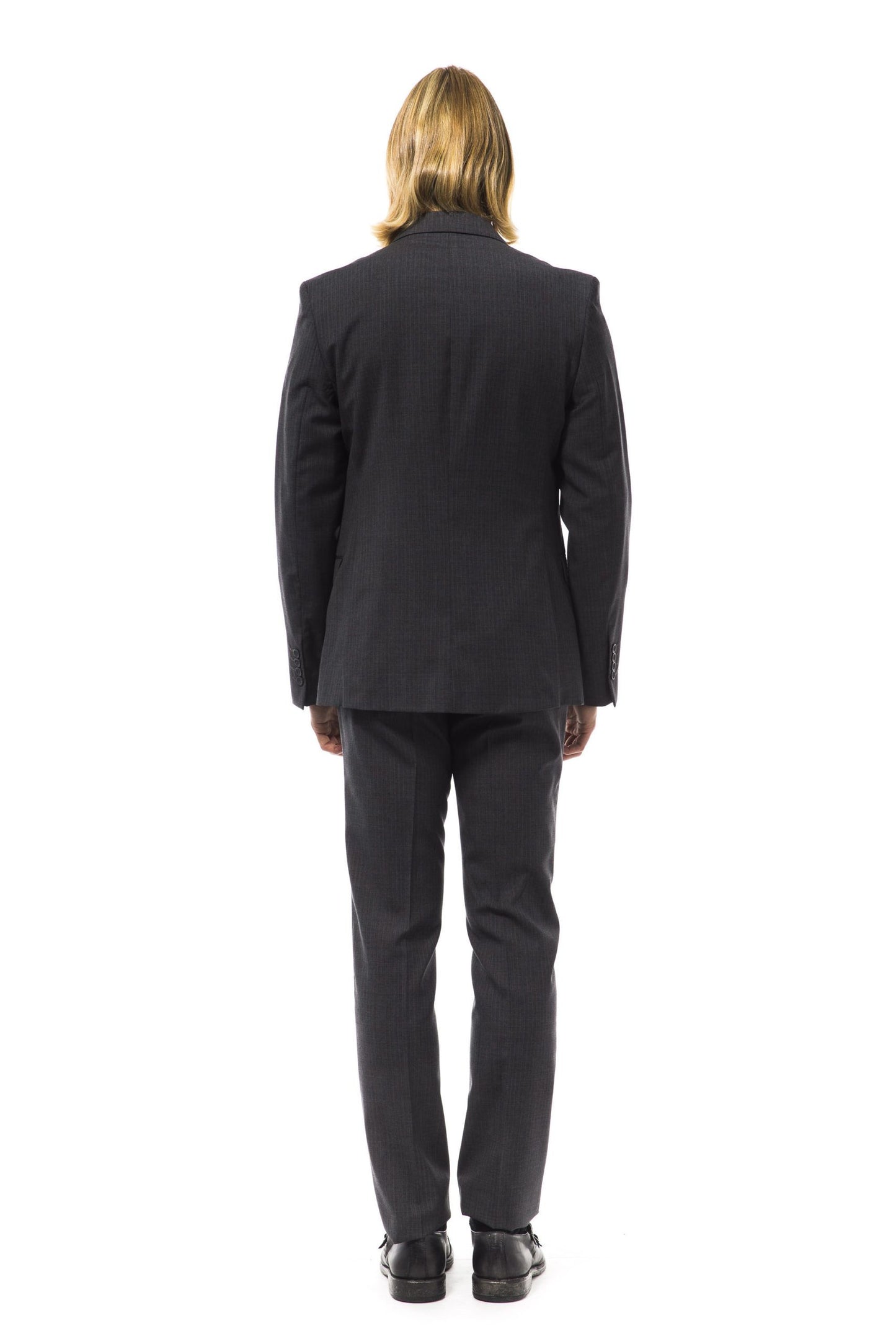 Elegant Slim Fit Wool Suit Ensemble