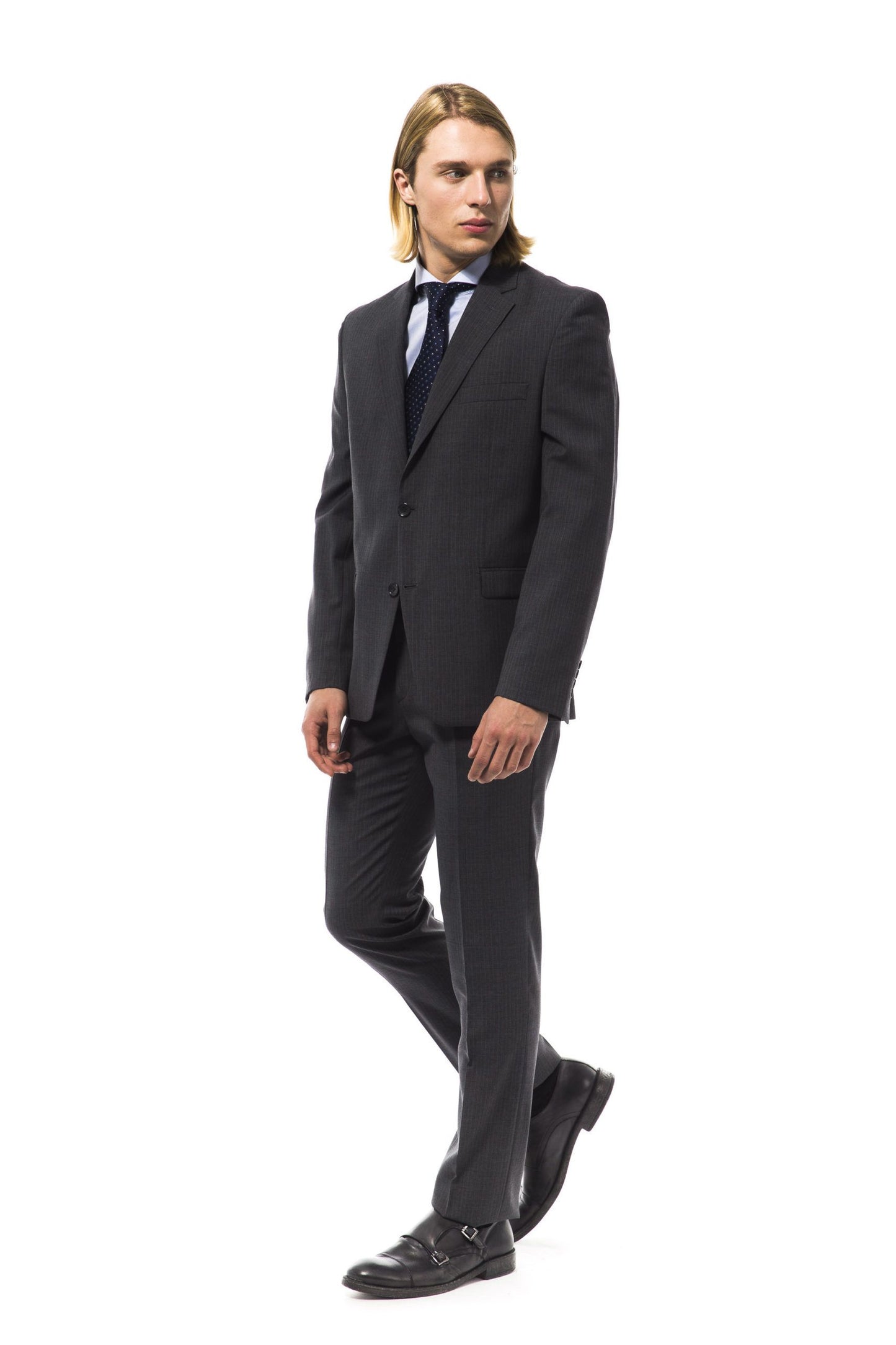 Elegant Slim Fit Wool Suit Ensemble