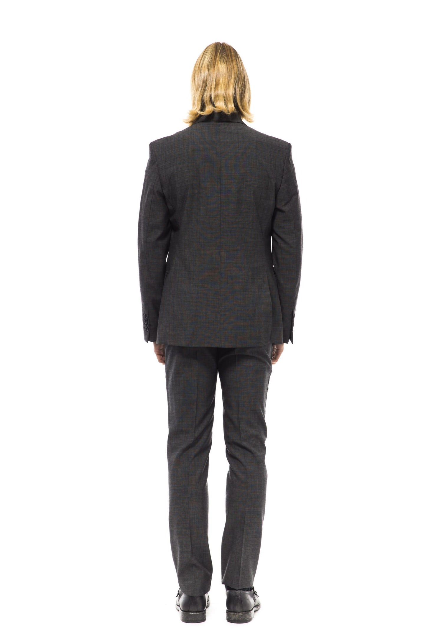 Elegant Virgin Wool Suit Set for Men