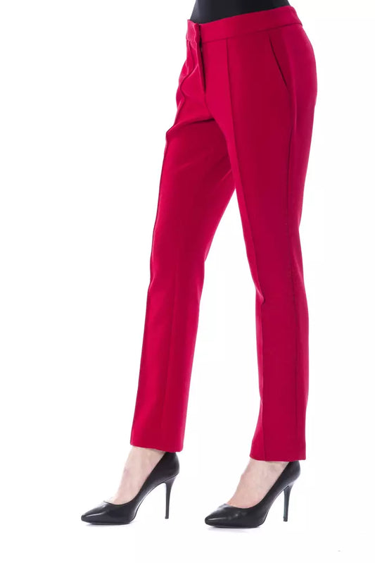 Chic Fuchsia Slim Fit Trousers