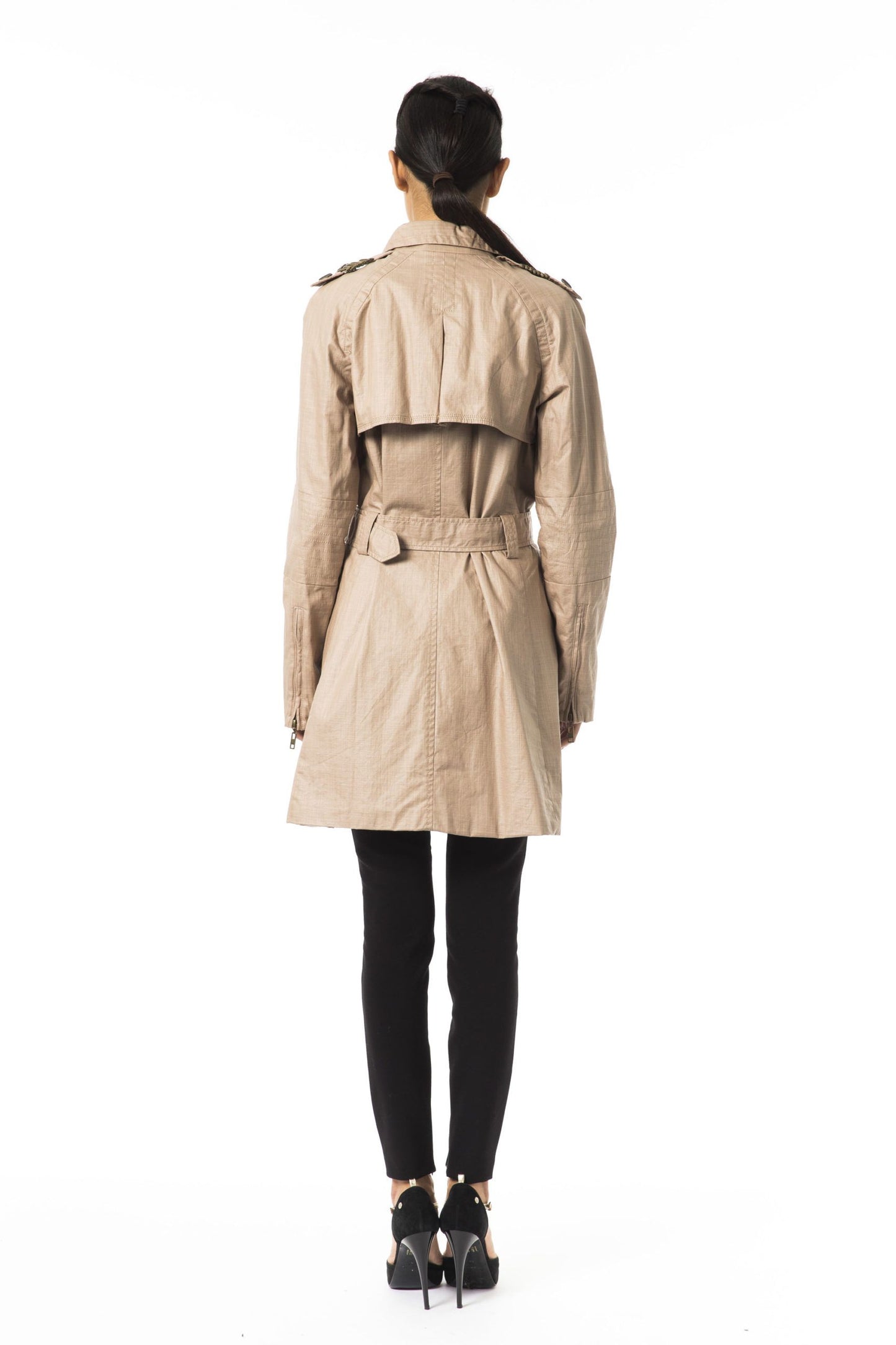 Elegant Double Breasted Trench Coat with Belt