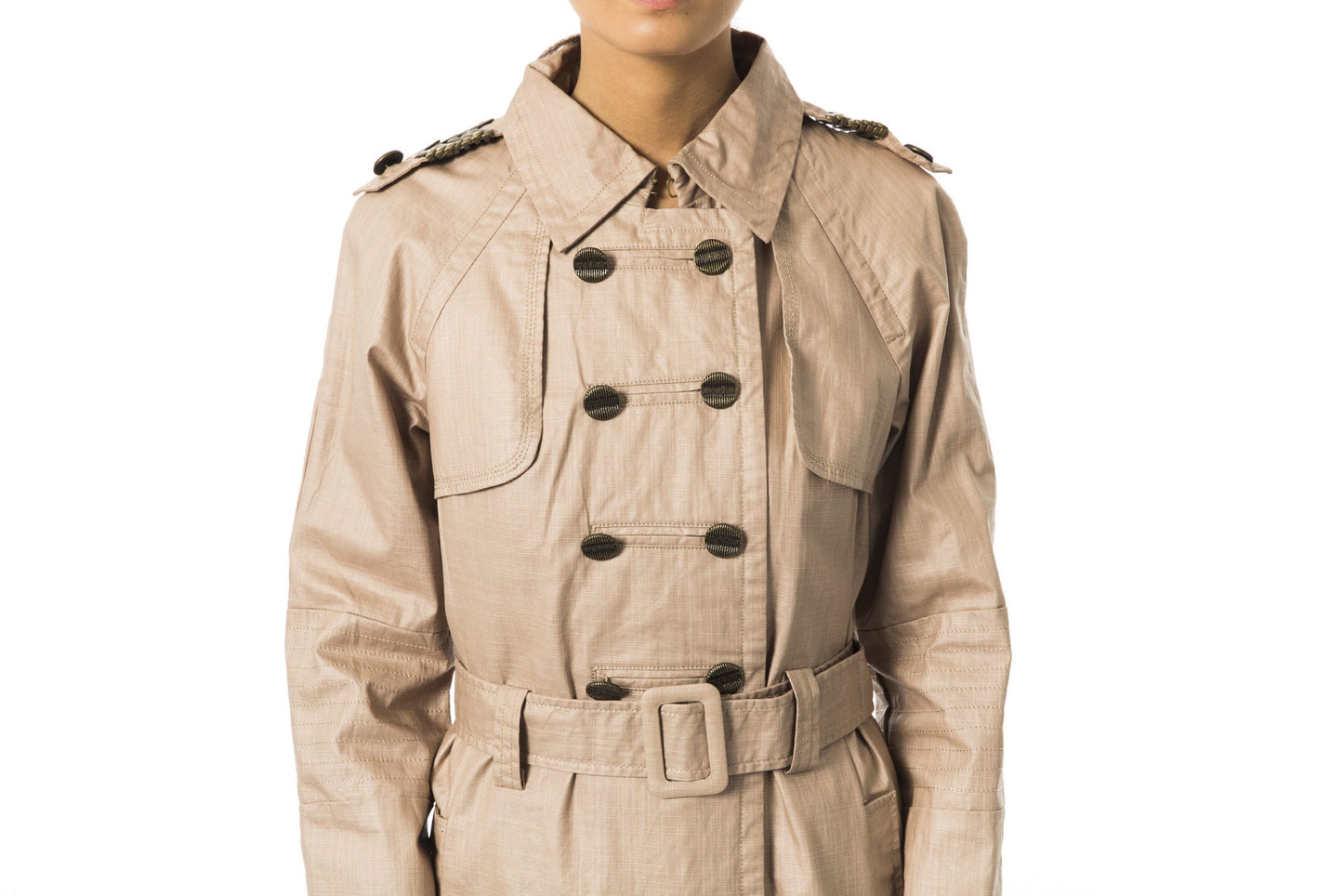 Elegant Double Breasted Trench Coat with Belt
