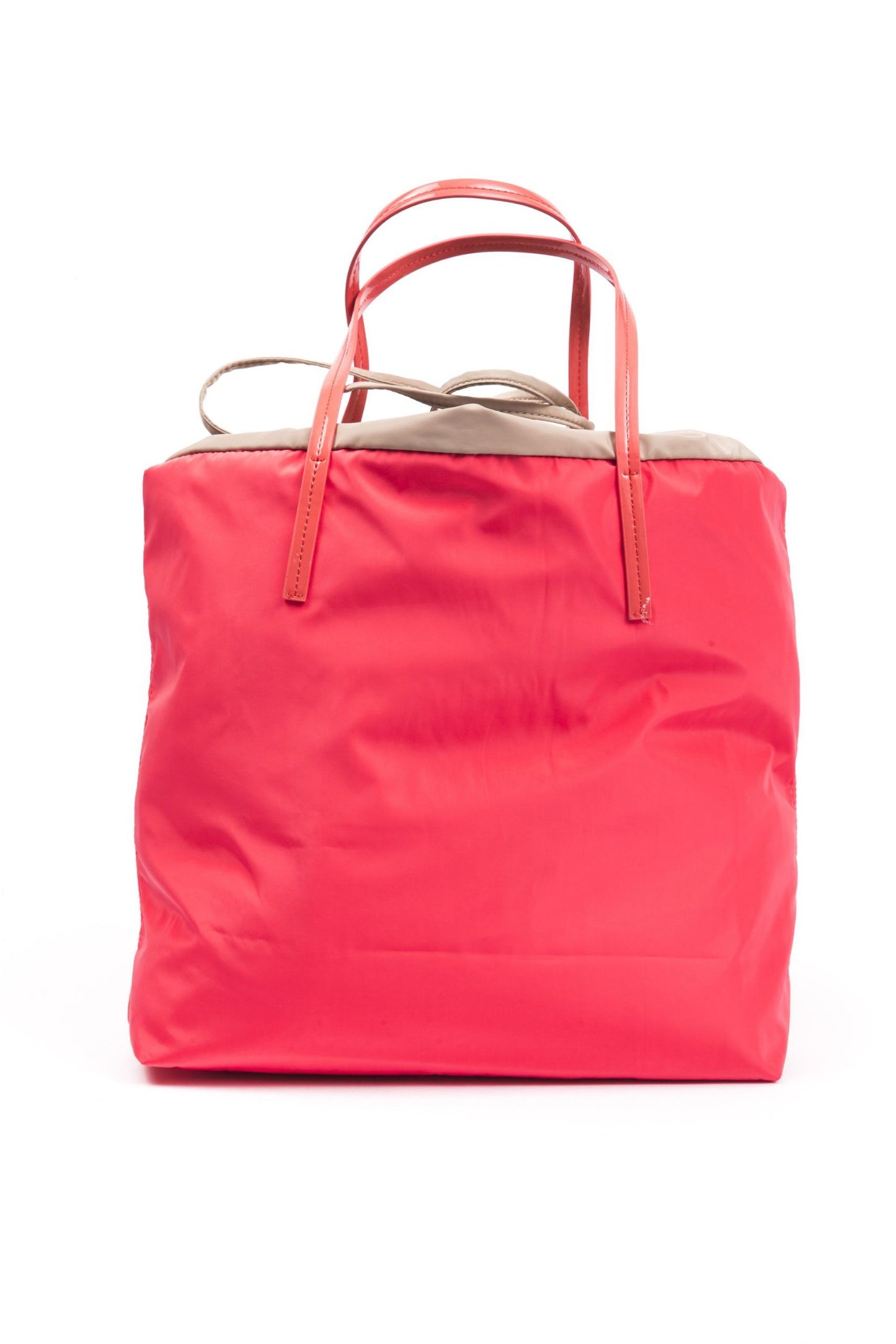 Chic Red Fabric Patent Tote for Her