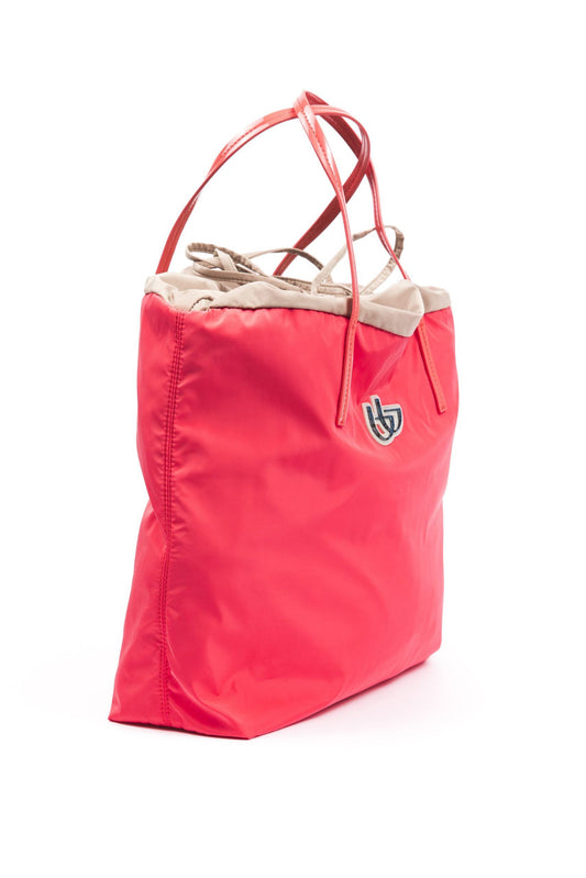 Chic Red Fabric Patent Tote for Her