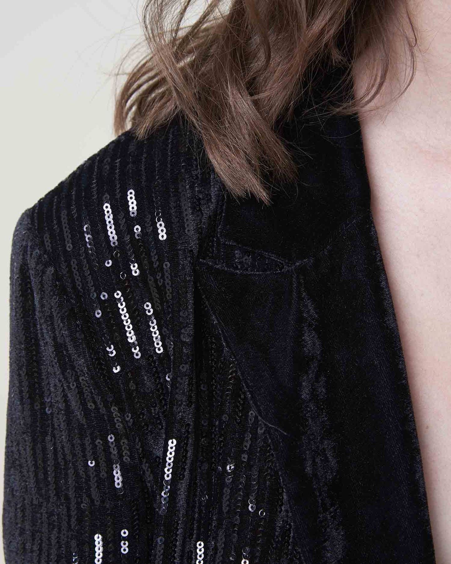 Sequin Embrace Long Sleeve Blazer