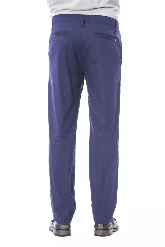Elegant Slim Fit Chino Pants in Blue