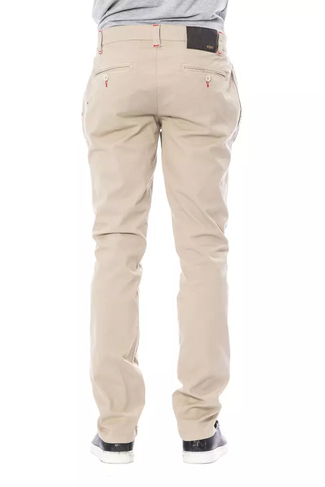 Beige Slim Fit Chino Pants
