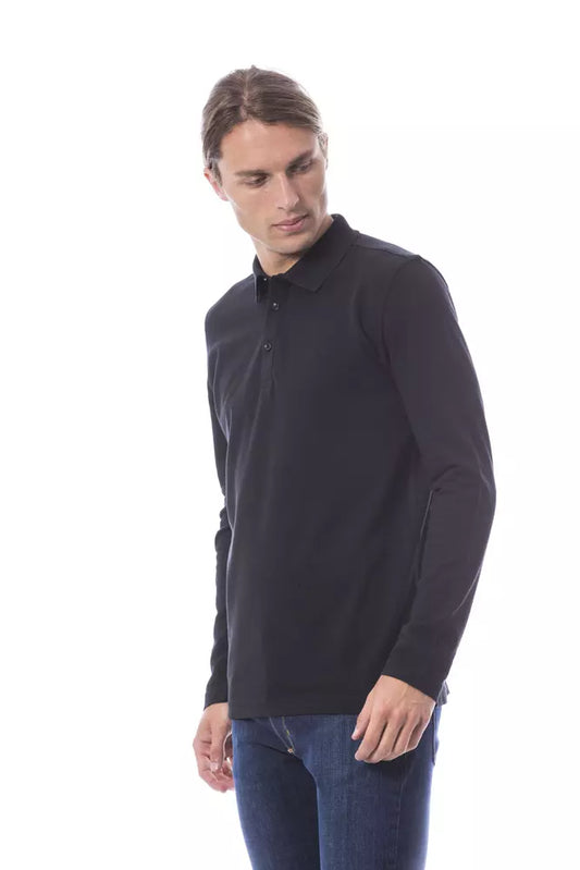 Elegant Embroidered Long Sleeve Polo Shirt
