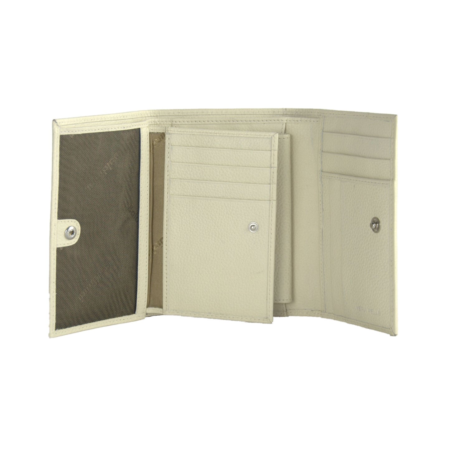 Elegant Cream Calfskin Wallet