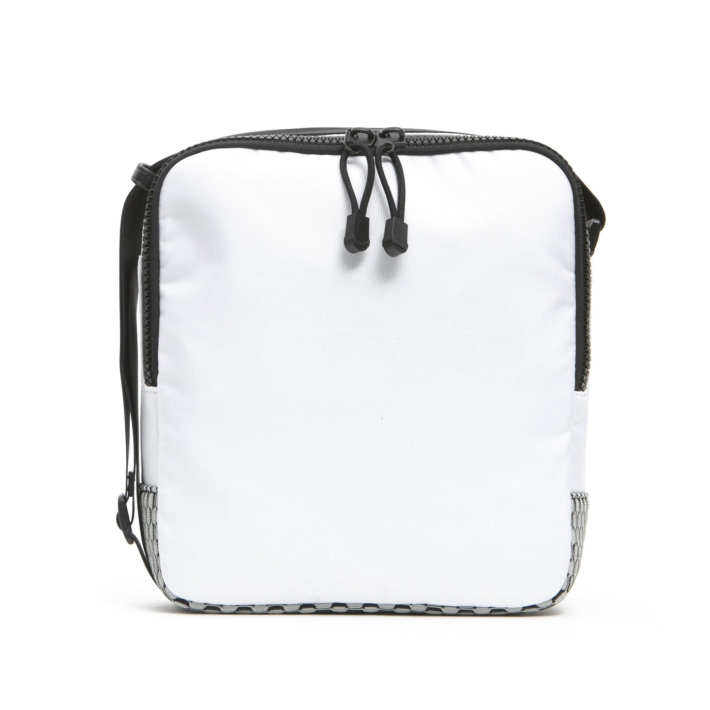 Sleek White Two-Compartment Satchel