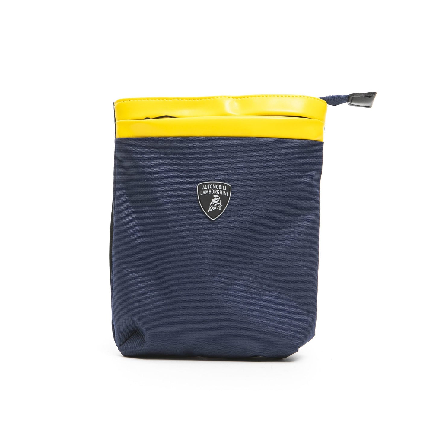 Sleek Blue Satchel with Front Pocket and Strap