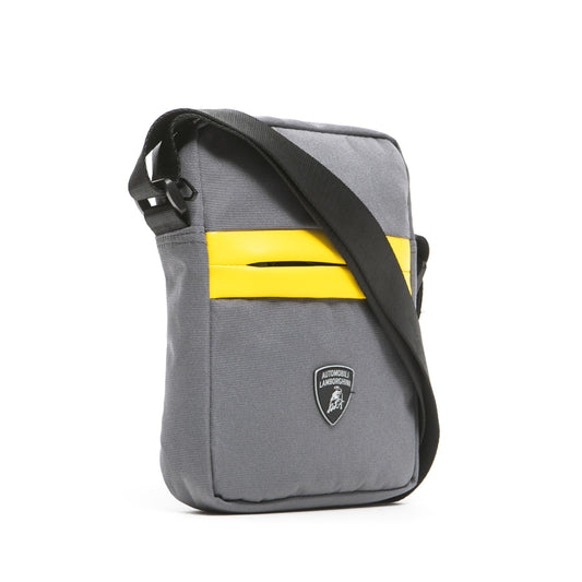 Sleek Gray Satchel with Adjustable Strap