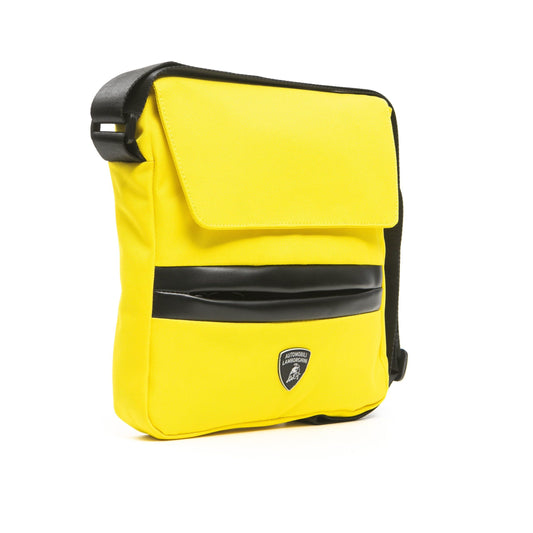 Sleek Yellow Satchel with Strap Flap Closure