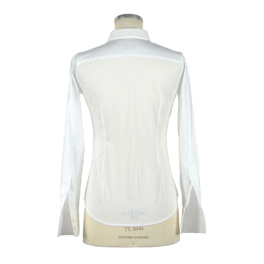 Elegant White Slim Fit Long Sleeve Blouse