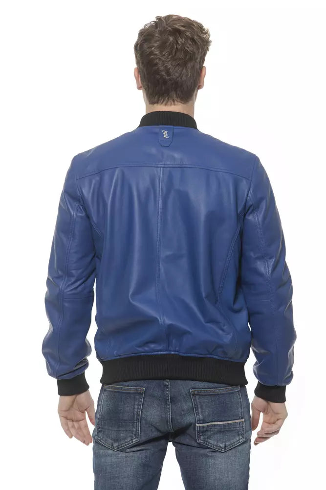 Elegant Italian Leather Bomber Jacket