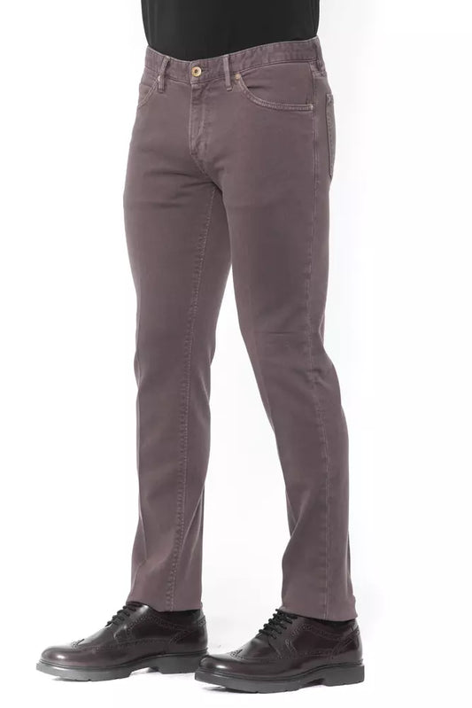Elegant Super Slim Burgundy Trousers
