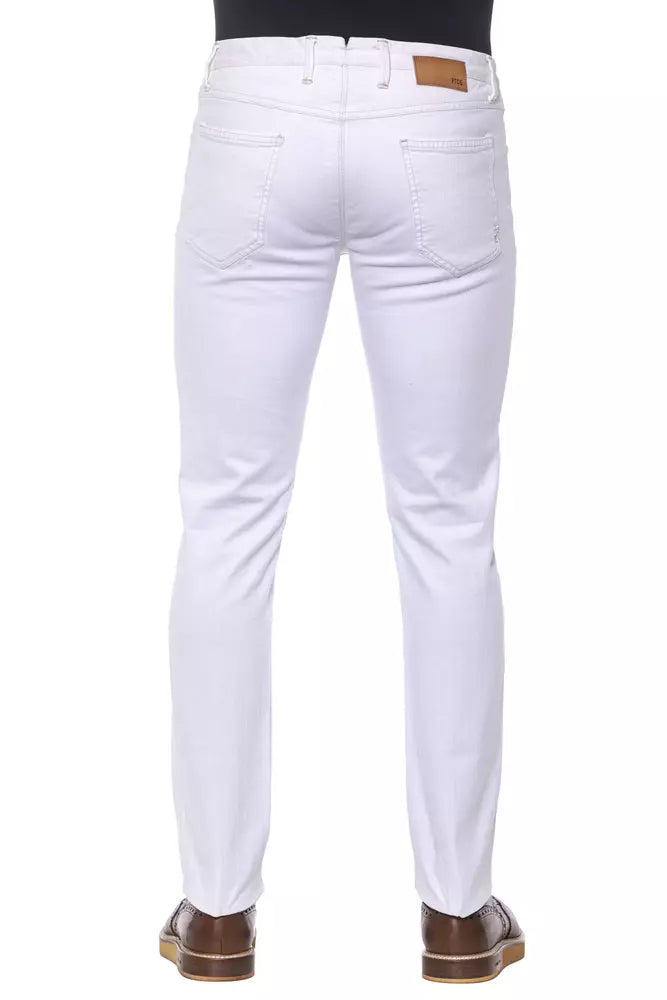 Elegant Super Slim White Trousers for Men