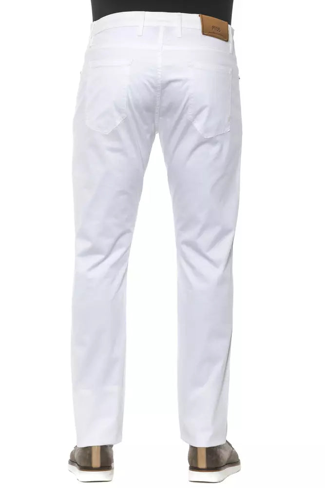 Exquisite White Slim Trousers for Men