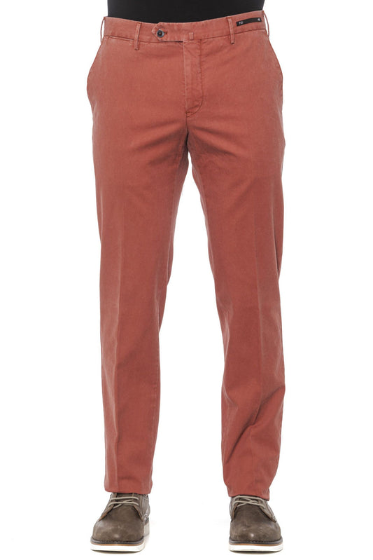 Elegant Super Slim Men's Trousers in Red