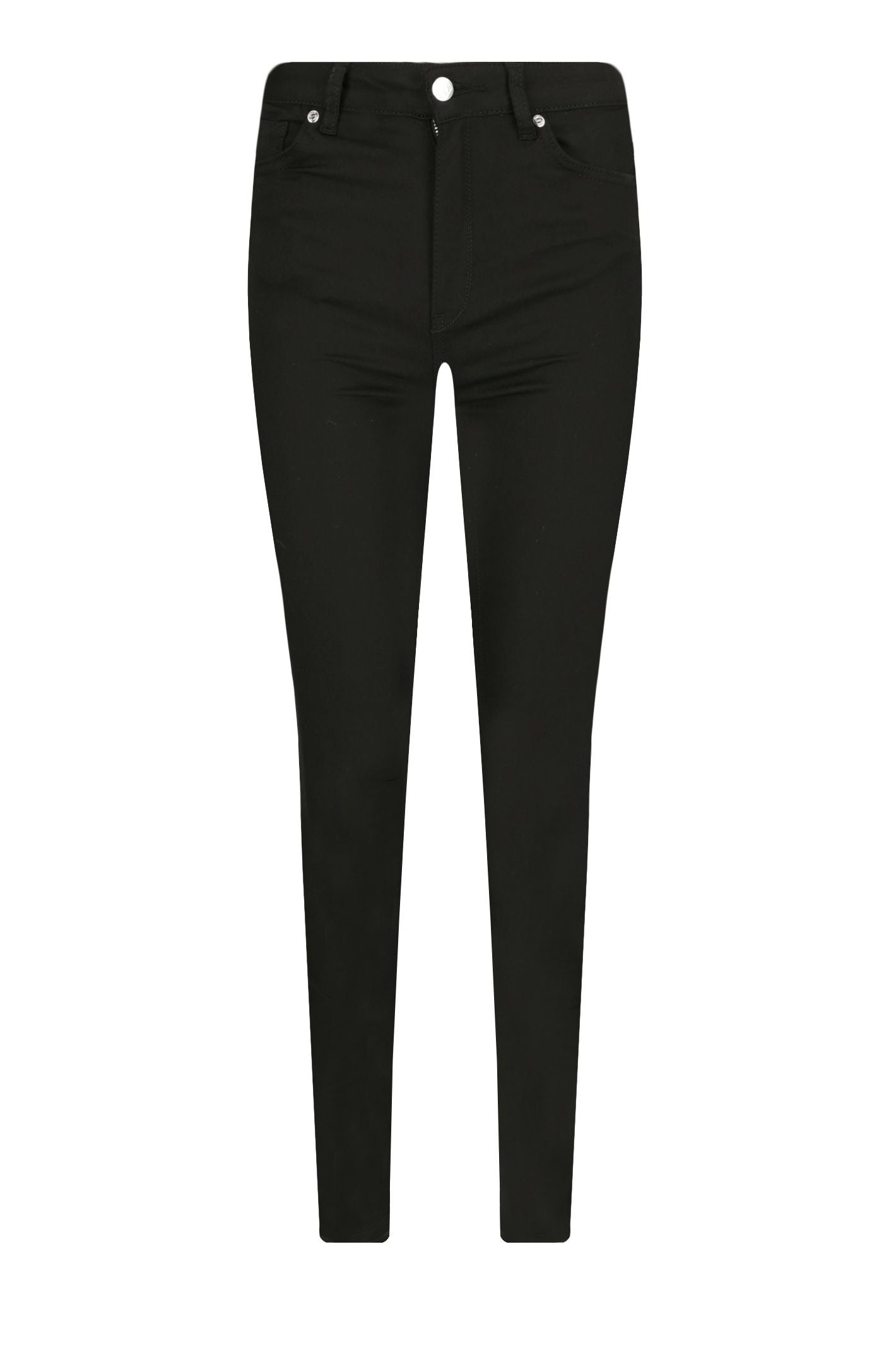High Waist Slim Fit Chic Black Jeans