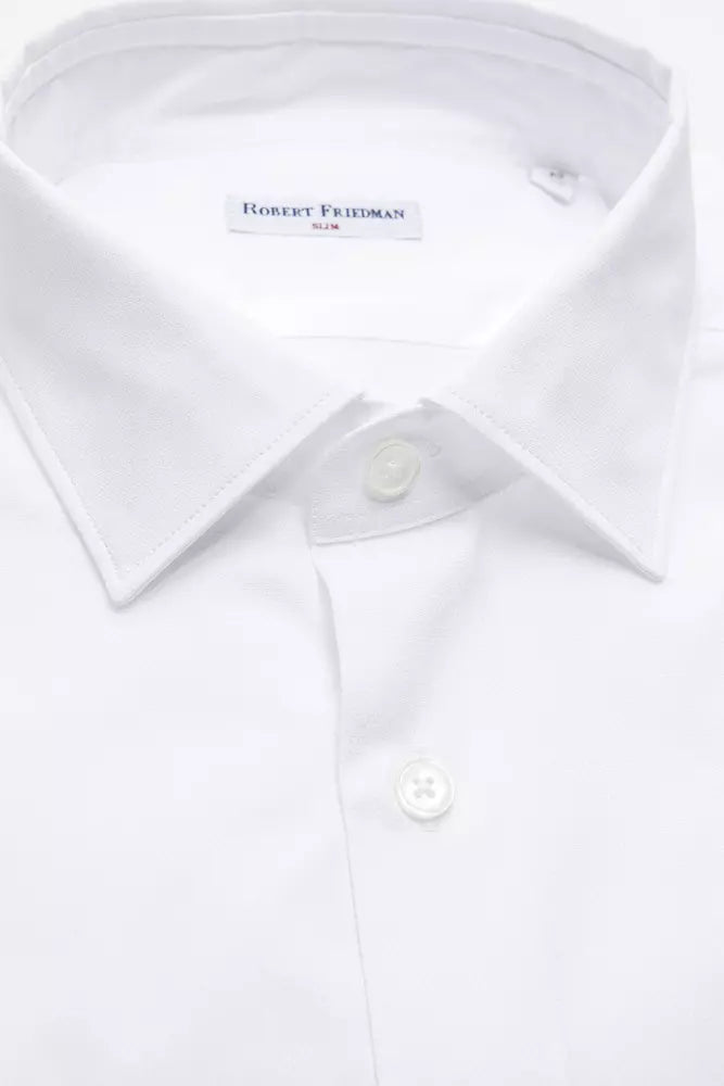 Crisp White Slim Collar Medium Shirt