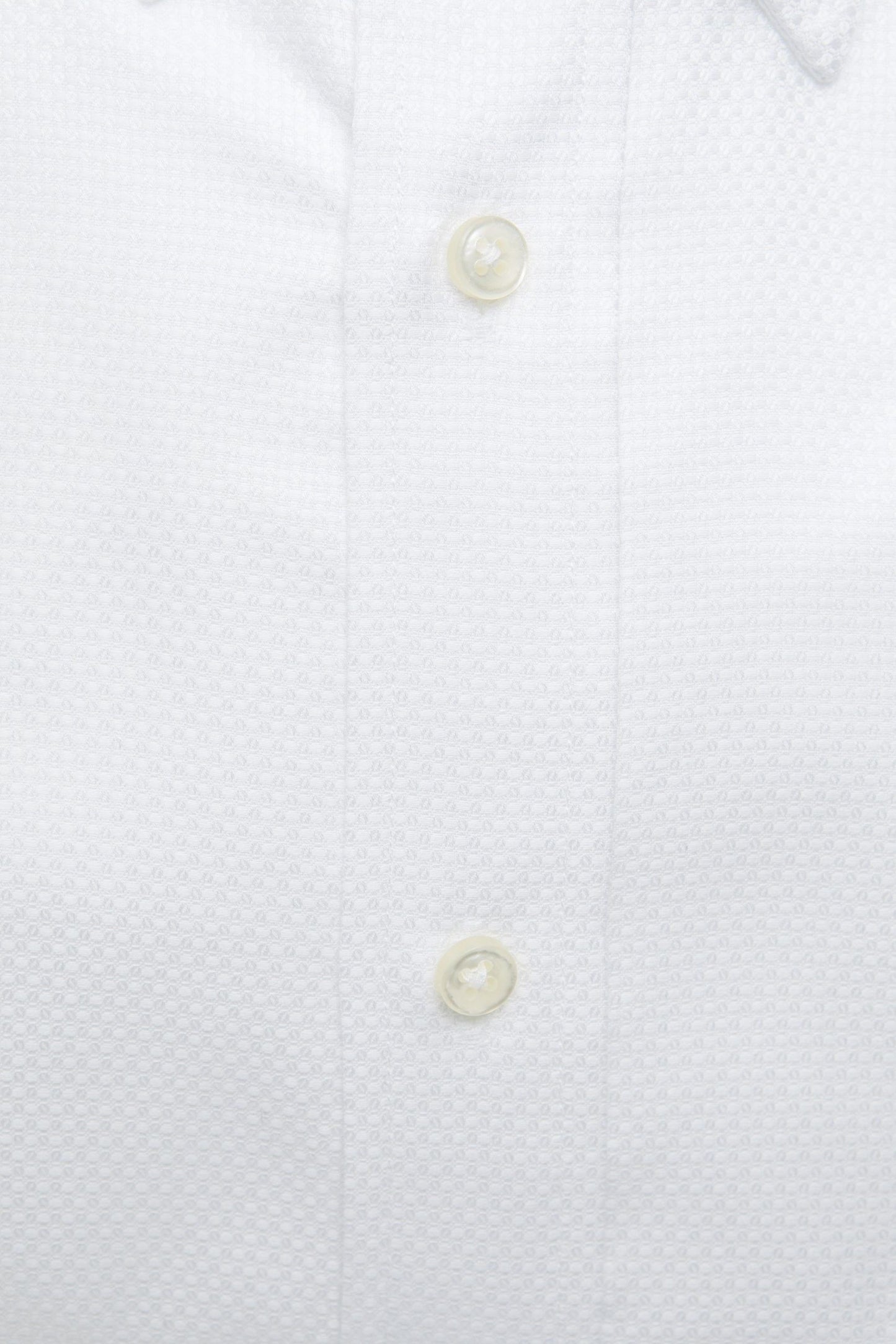 Elegant White Button-Down Regular Shirt