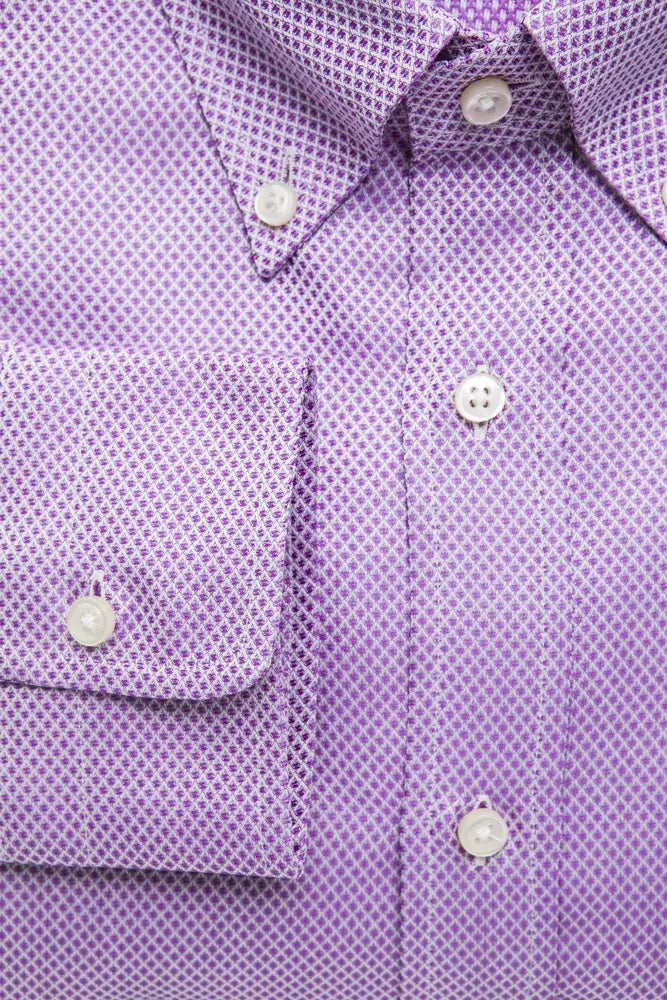 Elegant Pink Cotton Button-Down Shirt