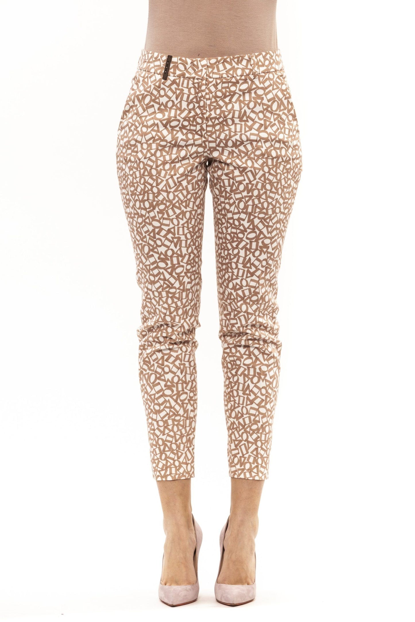 Elegant Pink Stretch Slim Fit Trousers