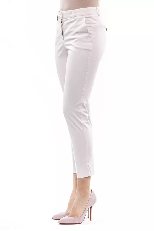 Elegant Beige Stretch Trousers for Everyday Chic
