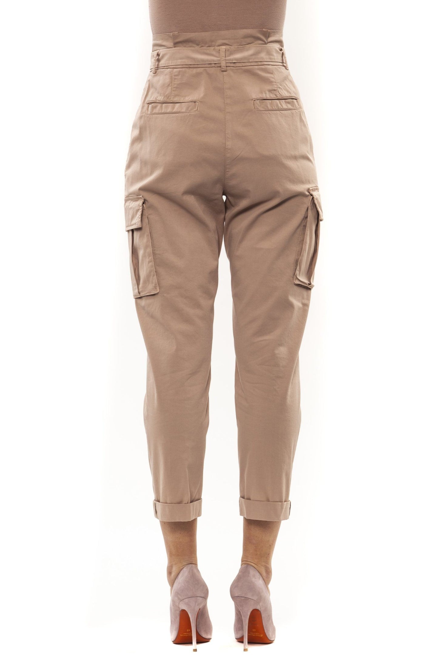 Elegant High-Waist Pink Trousers