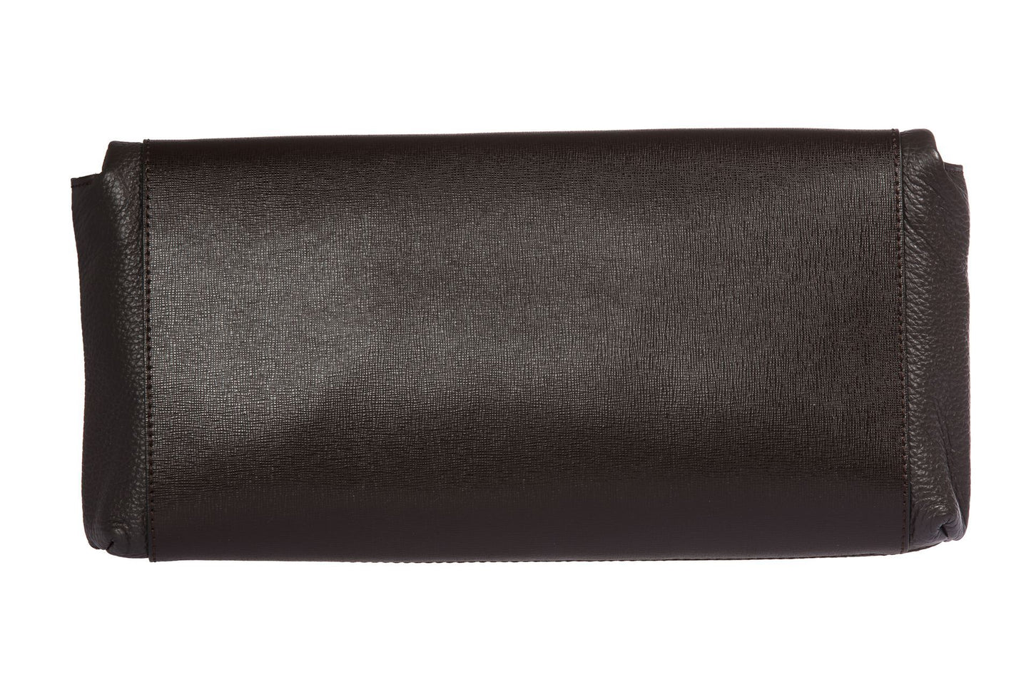 Elegant Tumbled Leather Clutch with Metal Chain