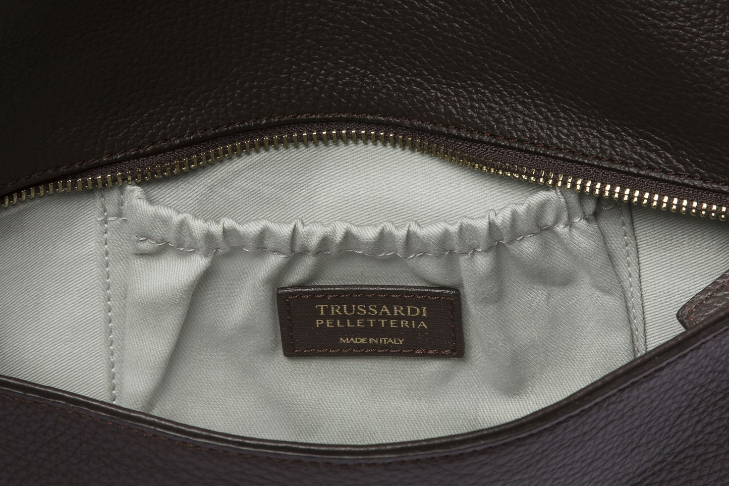 Elegant Tumbled Leather Clutch with Metal Chain