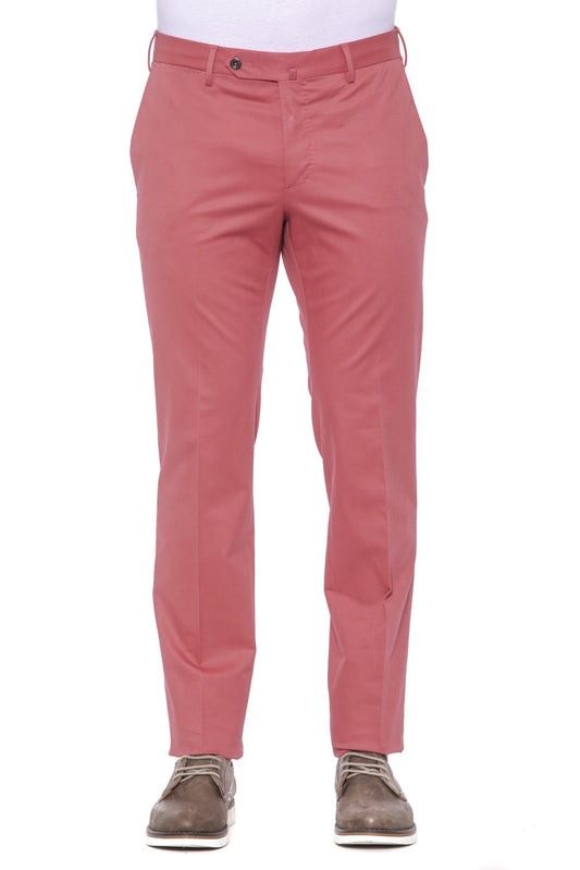 Sleek Red PT Torino Cotton-Blend Trousers