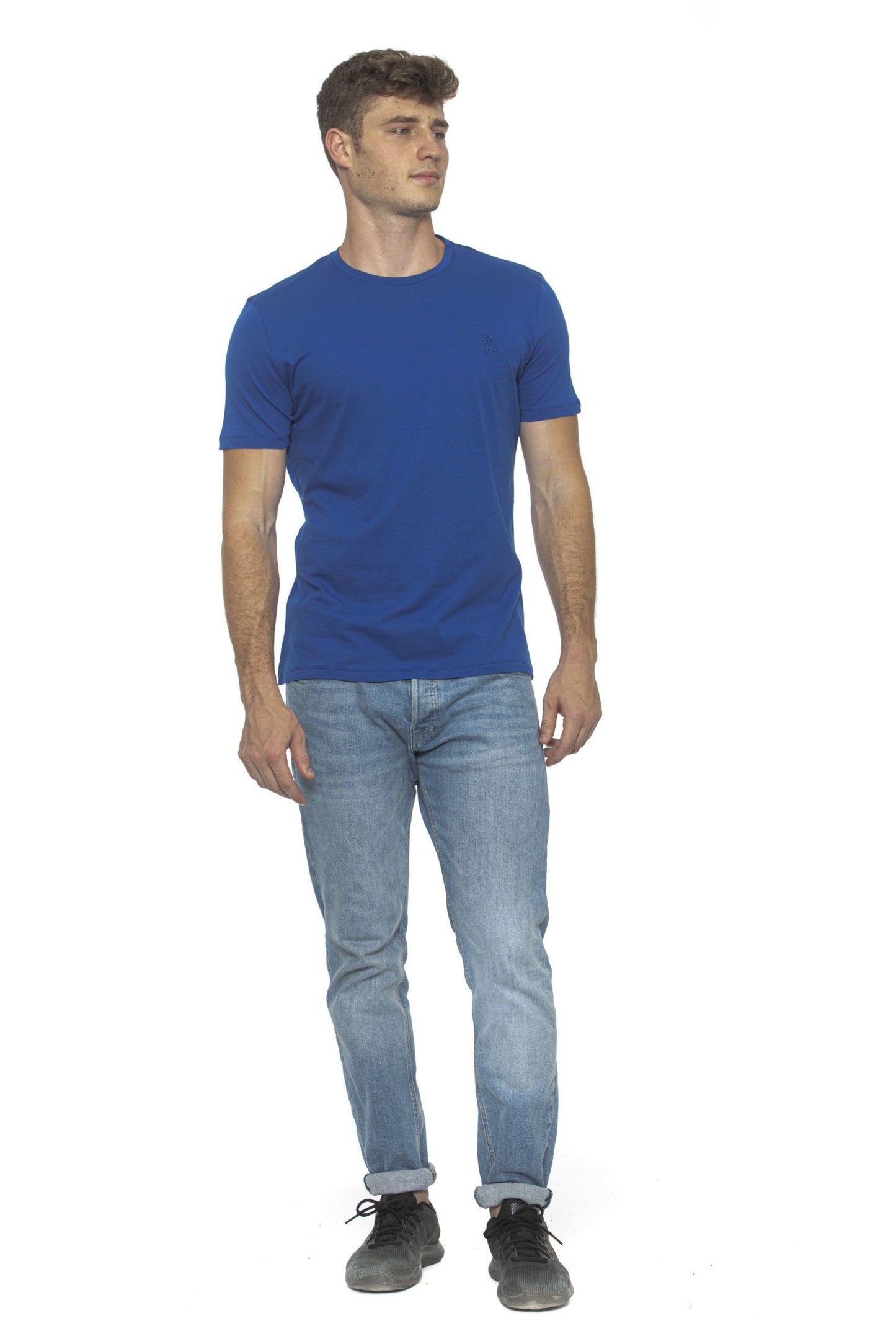 Elegant Embroidered Cotton Crew Neck Tee