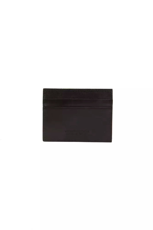 Sleek Black Leather Credit Holder