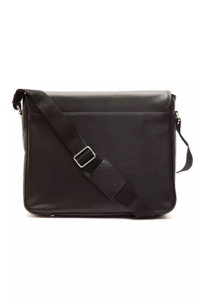 Elegant Leather Messenger Bag with Detachable Strap