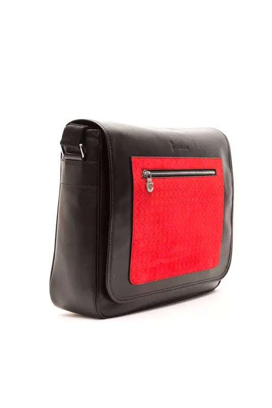 Elegant Leather Messenger Bag with Detachable Strap