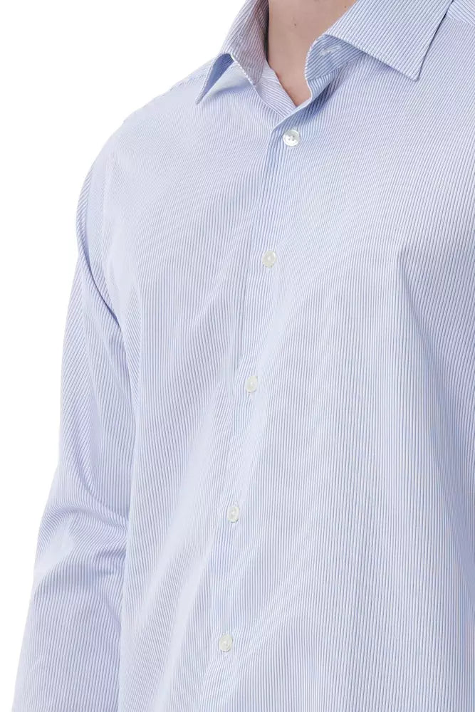 Elegant Italian Collar Cotton Shirt