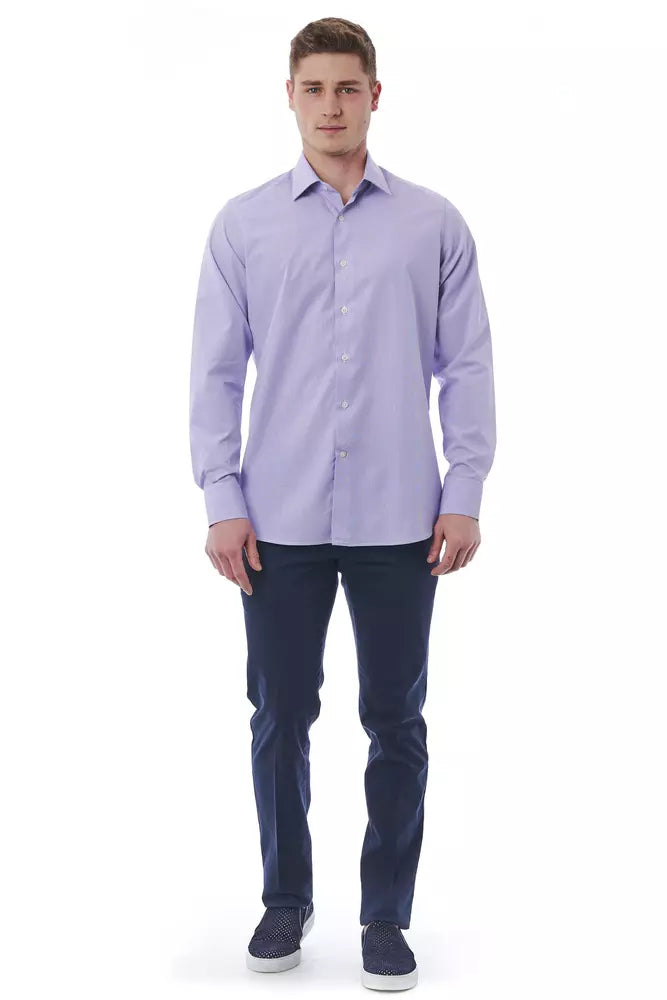 Chic Italian Collar Regular Fit Men's Shirt
